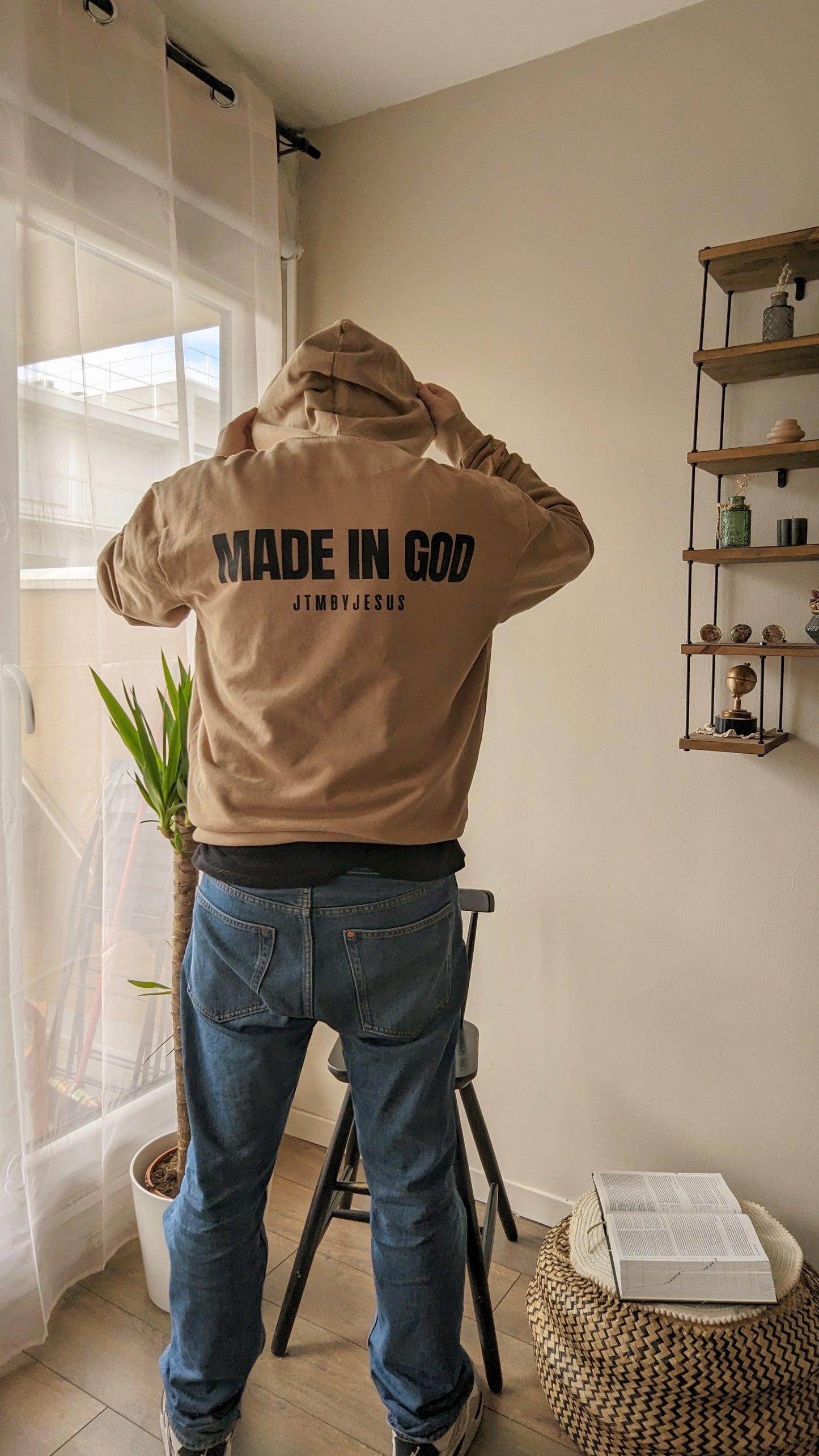 Hoodie beige Made In God