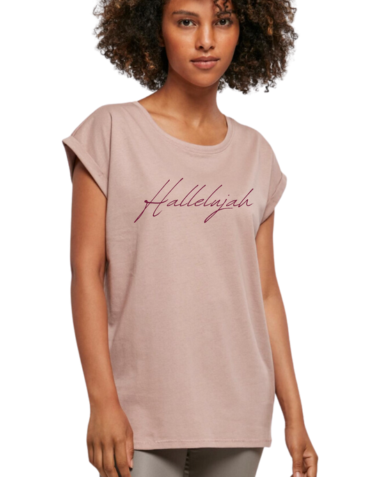 T-shirt Hallelujah Femme Rose
