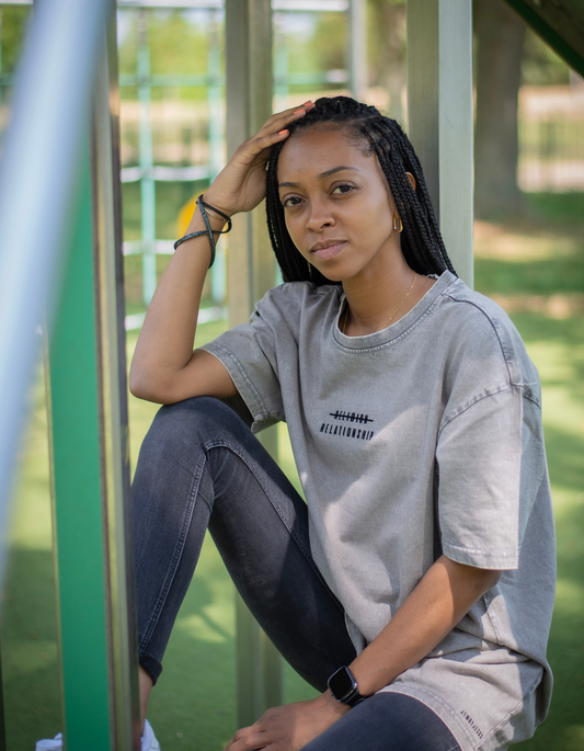 T-shirt Oversize Not Religion But A Relationship Asphalte