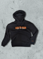 Sweat noir oversize à capuche God is Good