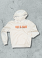 Sweat blanc oversize à capuche God is Good
